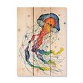 Wile E. Wood 11 x 15 in. Bartholets Rainbow Jellyfish Wood Art DBRJ-1115